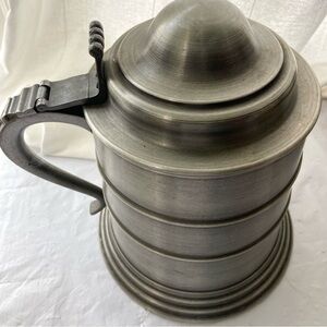 Vintage Pewter Tankard with Lid